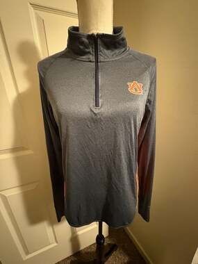 Auburn Tigers 1/4 Zip Pullover Gray Orange